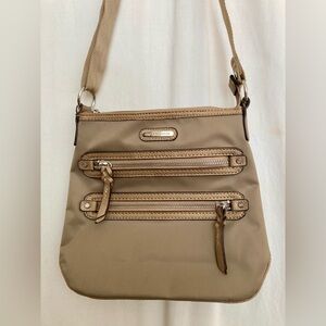 Dana Buchman Tan Crossbody Bag Size 10”x9”